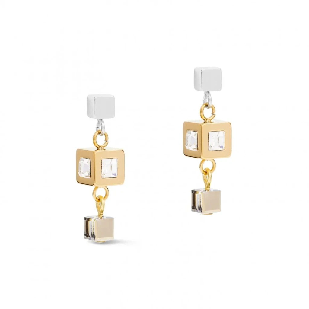 Серьги Coeur de Lion Golg-Silver 5037/21-1617