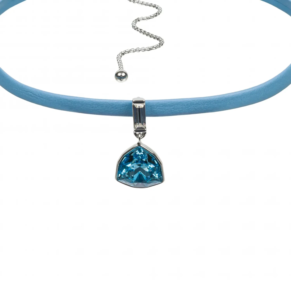 Колье Fiore Luna Aquamarine / Sky Blue Leather B2110SW-N06.22 BL/S