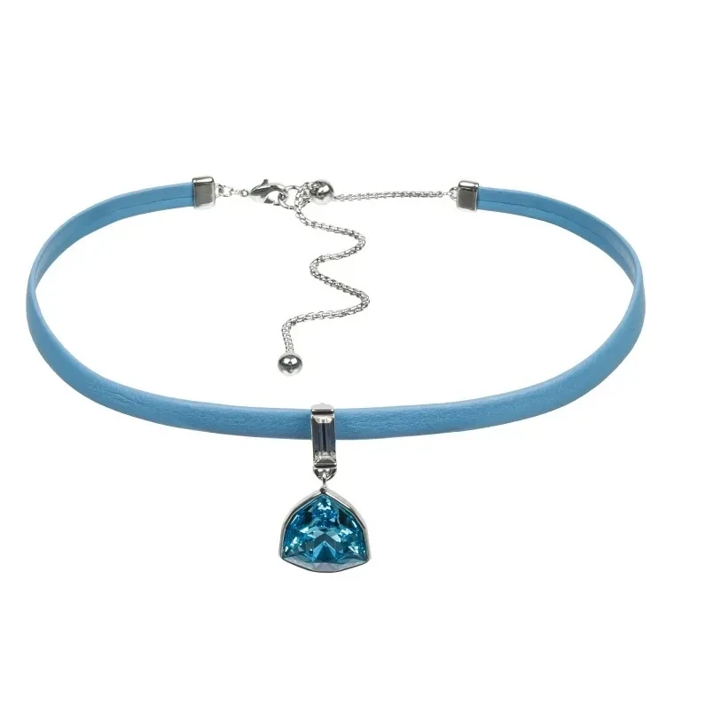 Колье Fiore Luna Aquamarine / Sky Blue Leather B2110SW-N06.22 BL/S