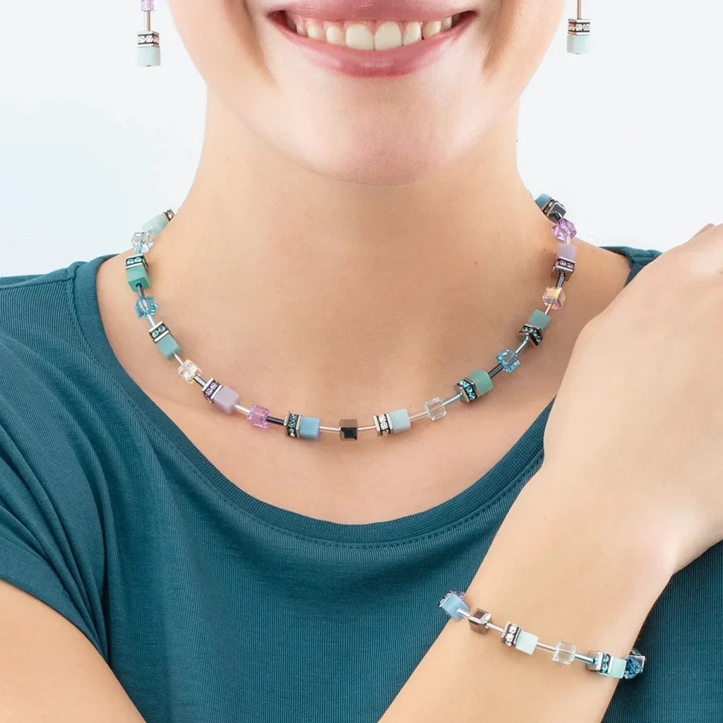 Колье Coeur de Lion Aqua-Lilac 2838/10-2026