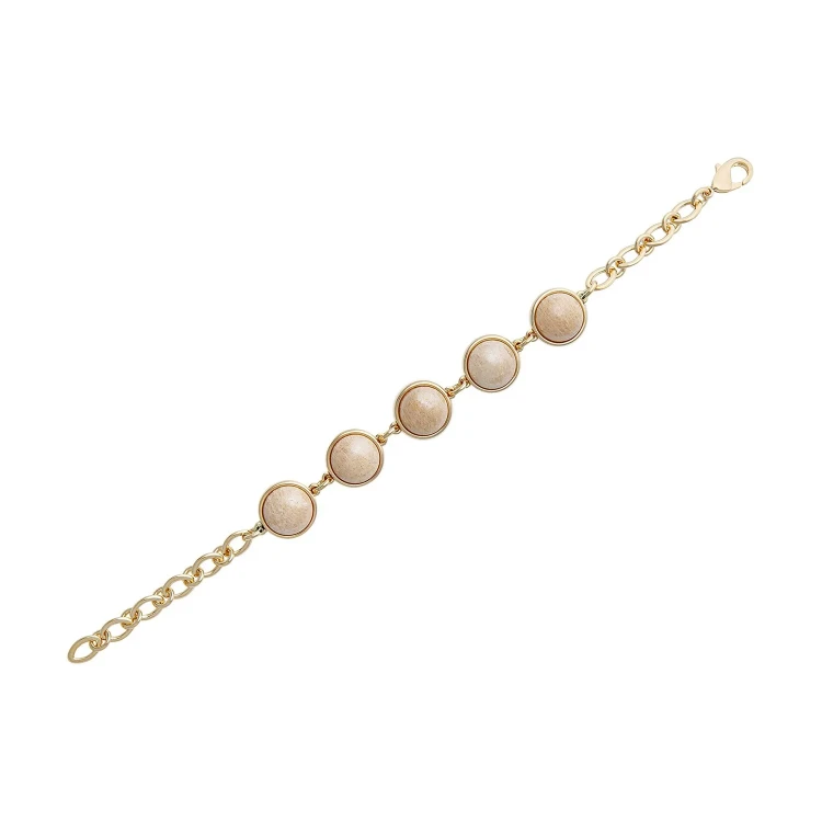 Классический браслет Pearl Amazonite Beige C1362.12 BR/G