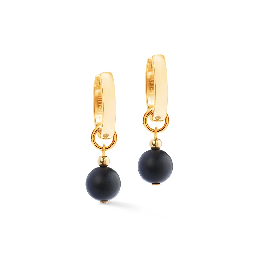 Серьги Coeur de Lion Black-Gold 4089/21-1316