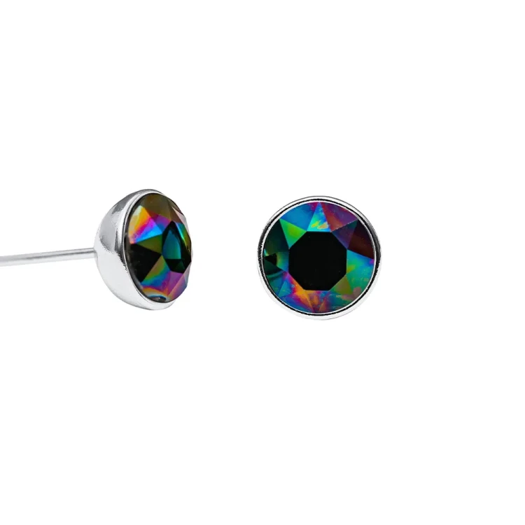 Пусеты Crystal Rainbow Dark SWE298 CRD S