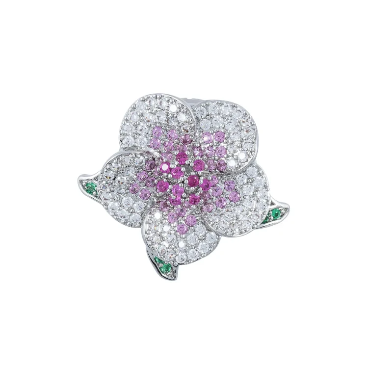 Брошь Fiore Luna Лютик Zircon+магнит XR10596 G