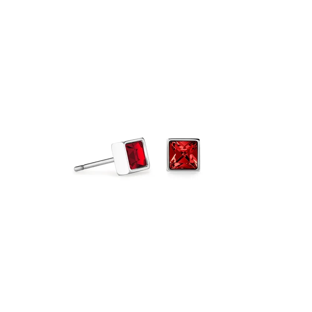 Серьги Coeur de Lion Red-Silver 0501/21-0317