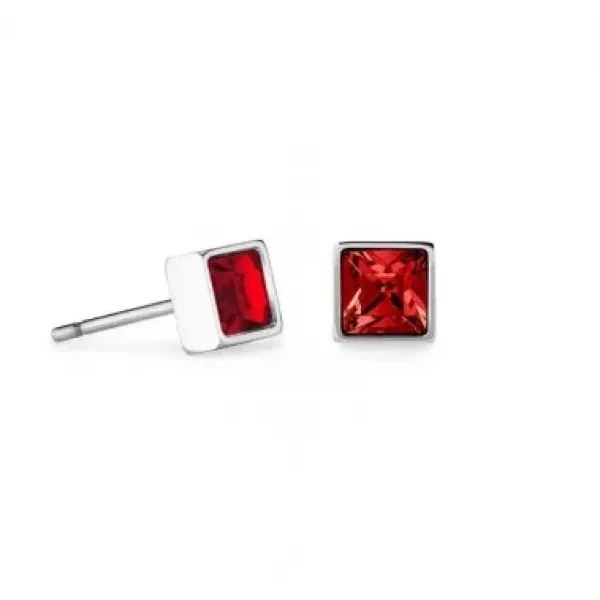 Серьги Coeur de Lion Red-Silver 0501/21-0317