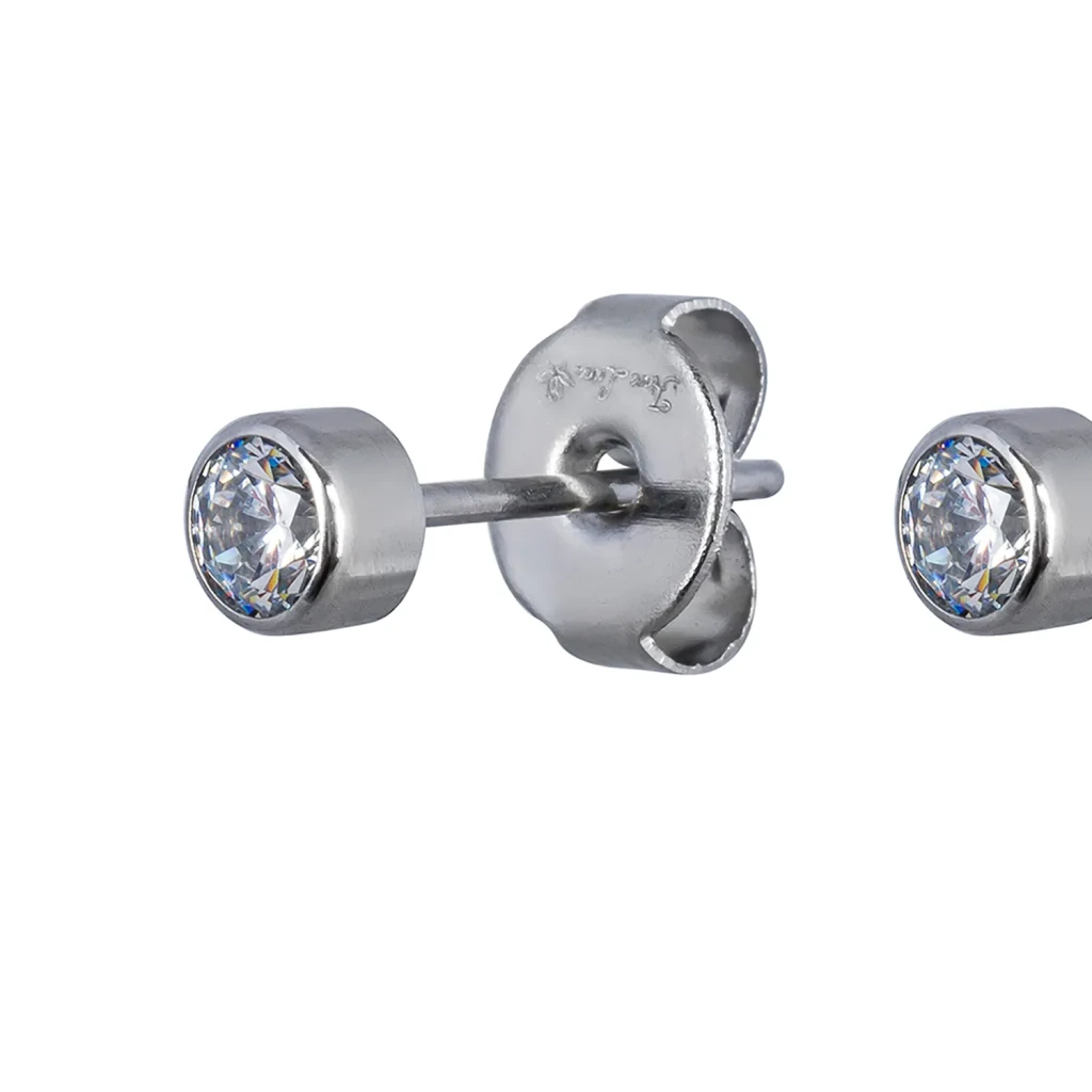 Пусеты Cubic zirconia White Fiore Luna SWE0128 W S