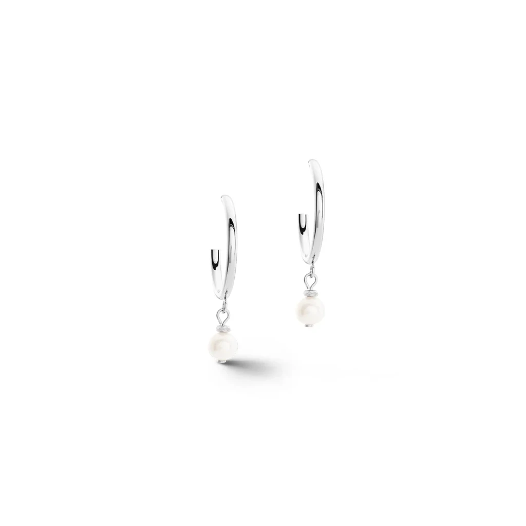 Серьги Coeur de Lion White-Silver 1121/21-1417