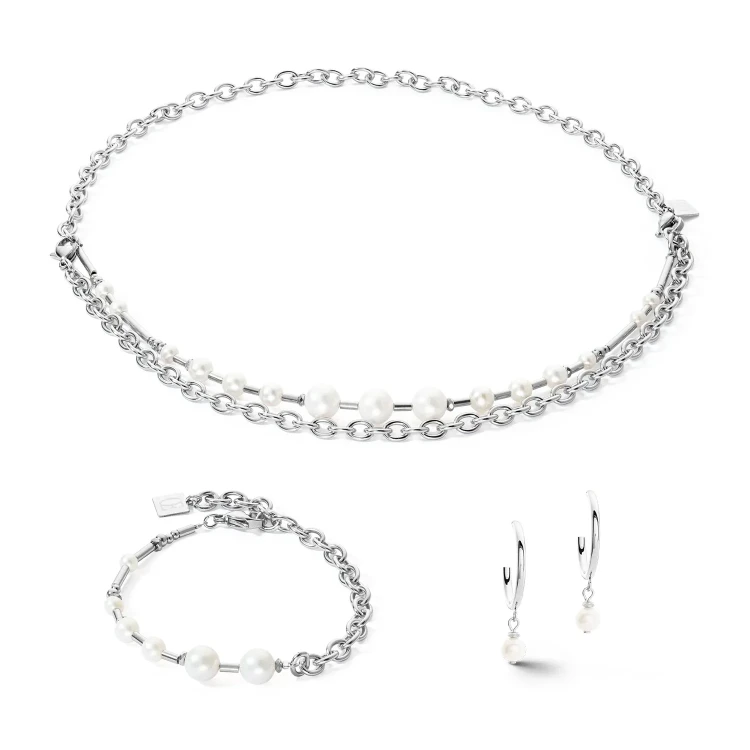 Серьги Coeur de Lion White-Silver 1121/21-1417