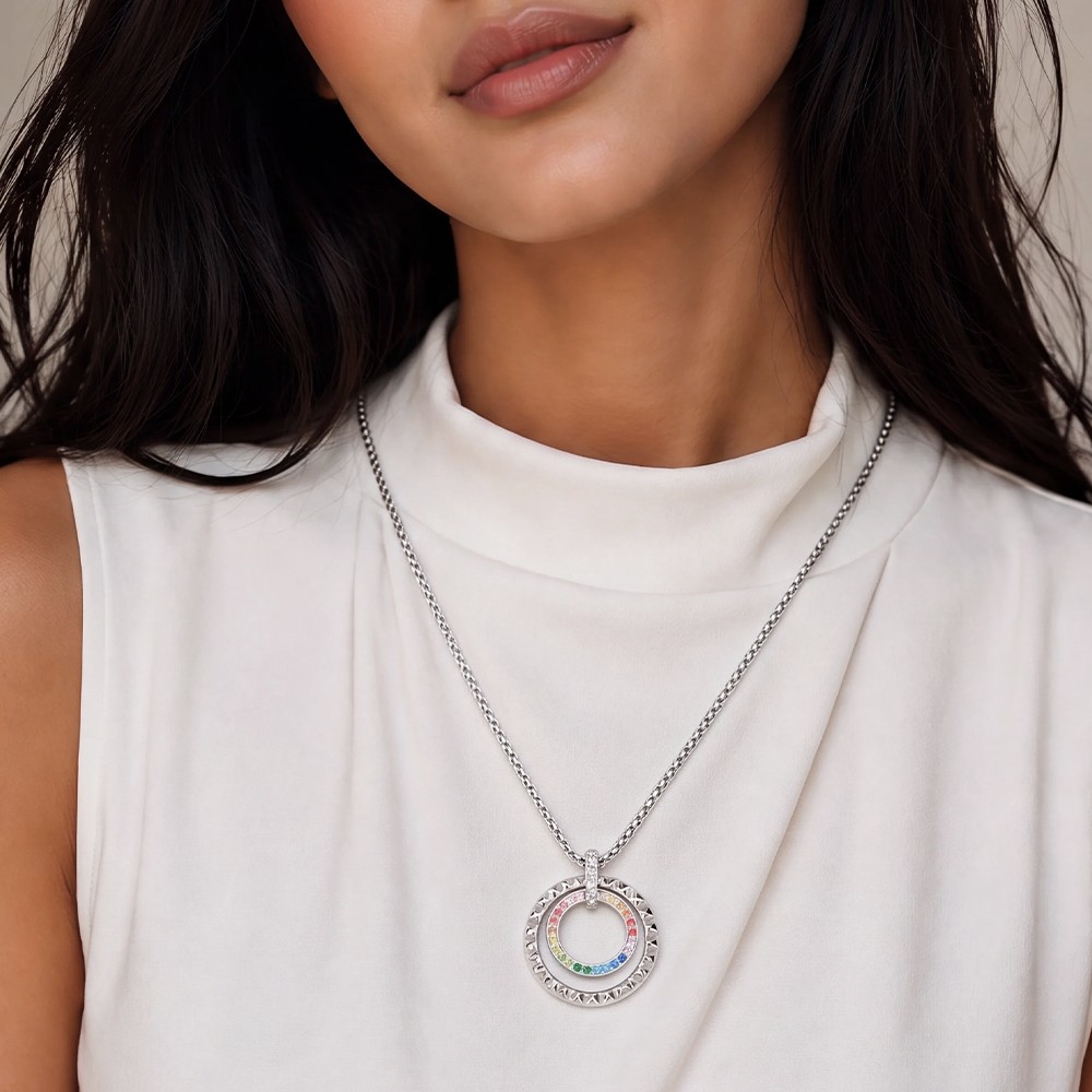 Колье Coeur de Lion Multicolour Silver 2067/10-1517