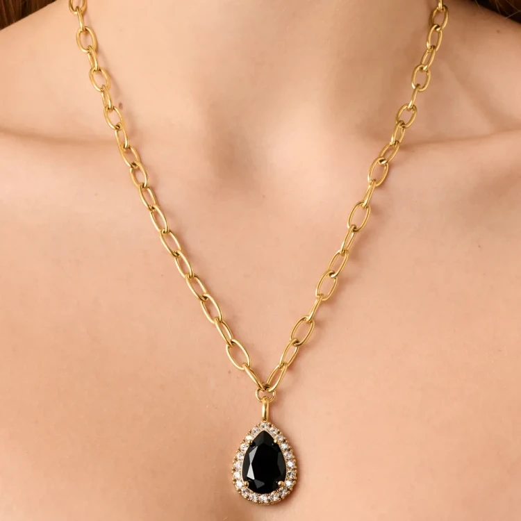 Колье Dyrberg Kern METTA SG BLACK /GOLDEN 450081