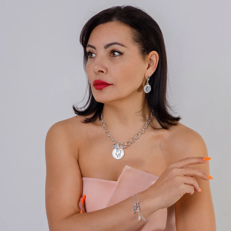 Серьги Fiore Luna With a coin AL4545 S
