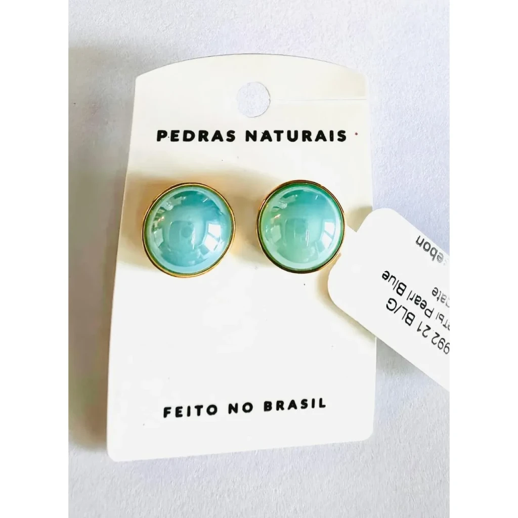 Серьги Possebon Pearl Blue Sky Agate A1992.21 B/G