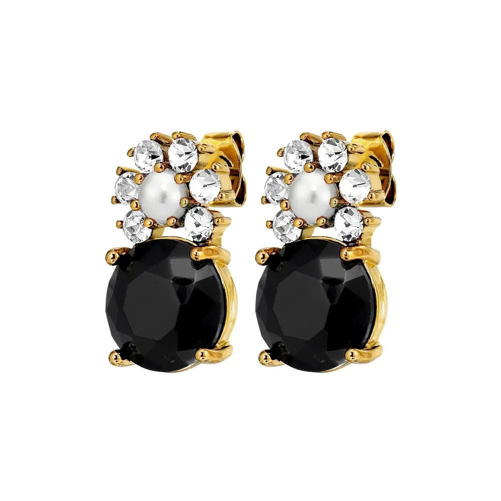 Серьги Dyrberg Kern BECKIA SG BLACK / CRYSTAL 470098