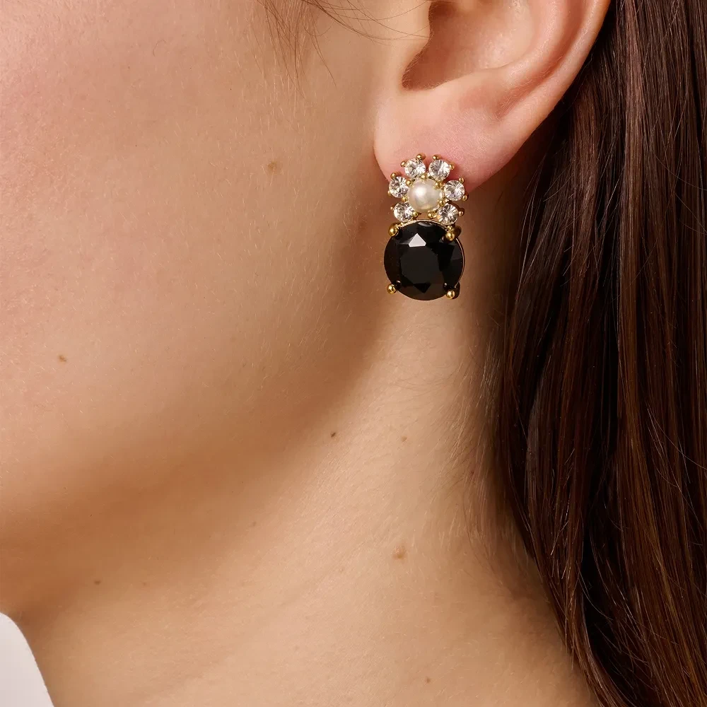 Серьги Dyrberg Kern BECKIA SG BLACK / CRYSTAL 470098