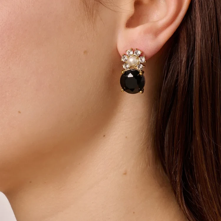 Серьги Dyrberg Kern BECKIA SG BLACK / CRYSTAL 470098