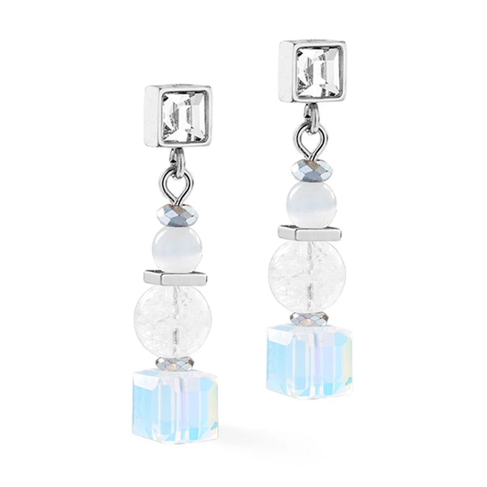 Серьги Coeur de Lion White-Silver 3022/21-1417