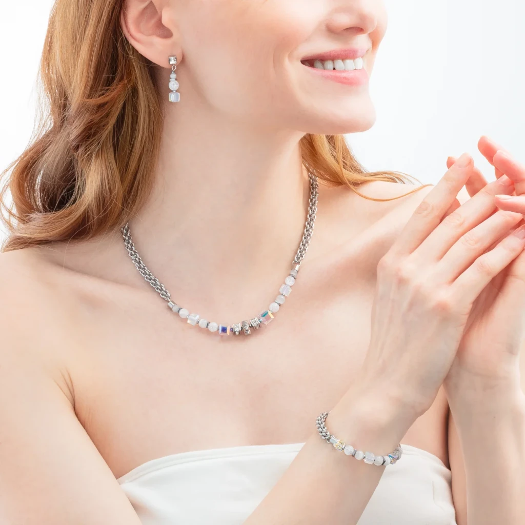 Серьги Coeur de Lion White-Silver 3022/21-1417