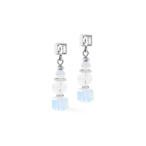 Серьги Coeur de Lion White-Silver 3022/21-1417