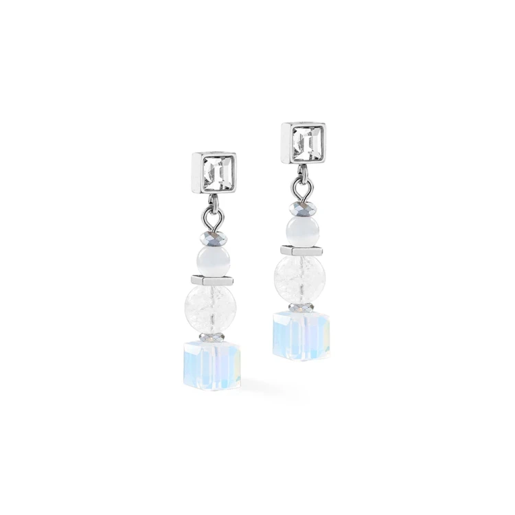 Серьги Coeur de Lion White-Silver 3022/21-1417