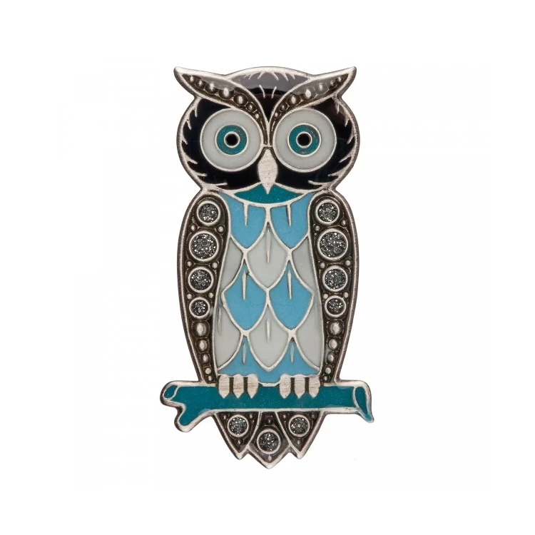 Брошь Clara Bijoux Сова F25012-42 BL