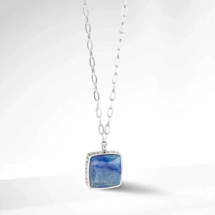 Колье Coeur de Lion Blue-Silver 1201/10-0717