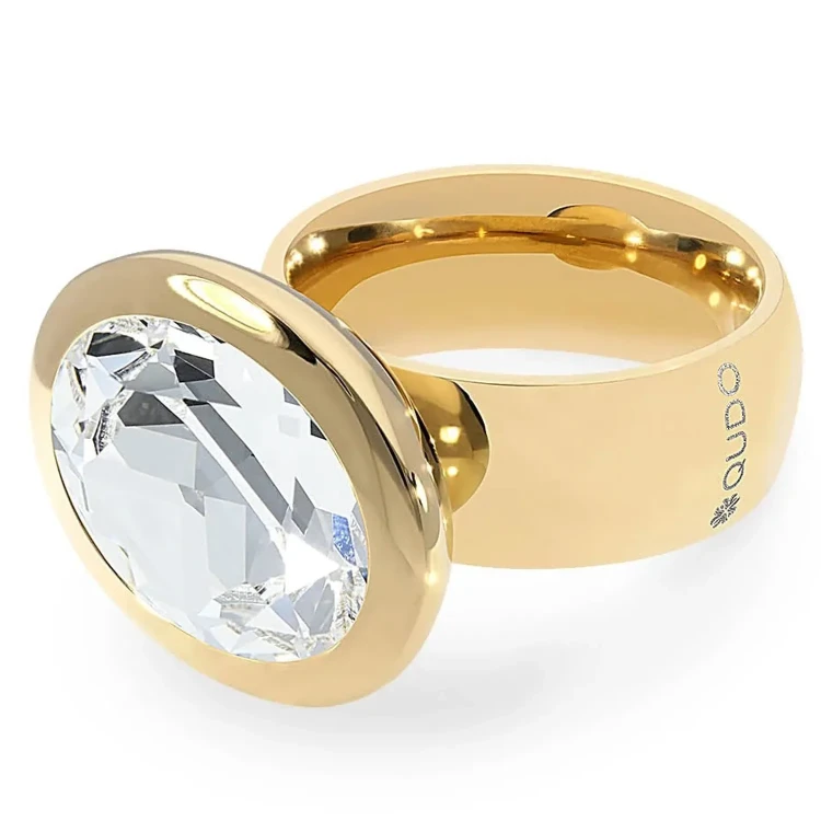 Кольцо Qudo TIVOLA big G crystal 18.5 мм 632150/18.5 BW/G