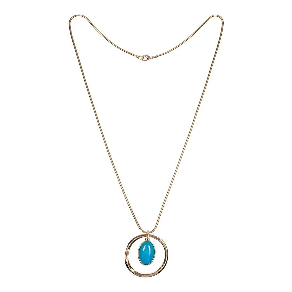 Колье Fiore Luna TURQUOISE OPAL LN5142 BL/G