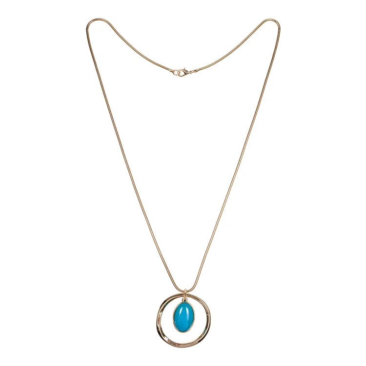 Колье Fiore Luna TURQUOISE OPAL LN5142 BL/G