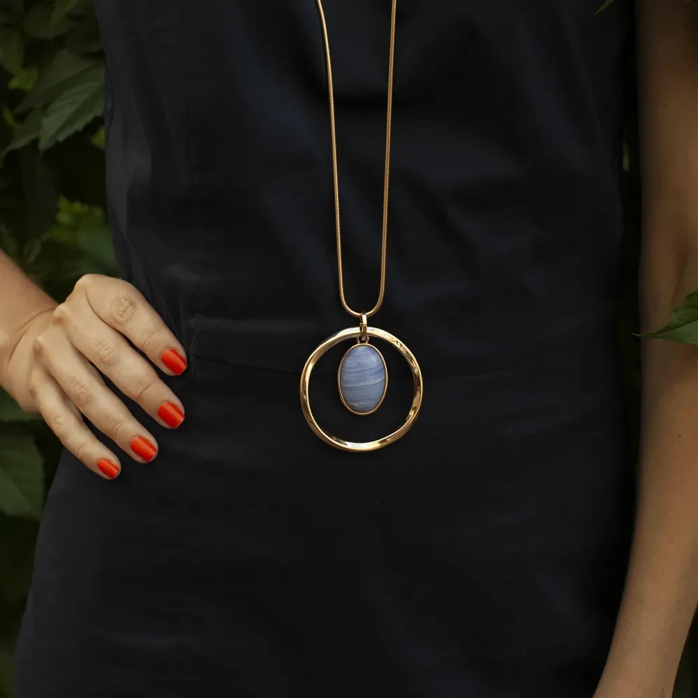 Колье Fiore Luna TURQUOISE OPAL LN5142 BL/G