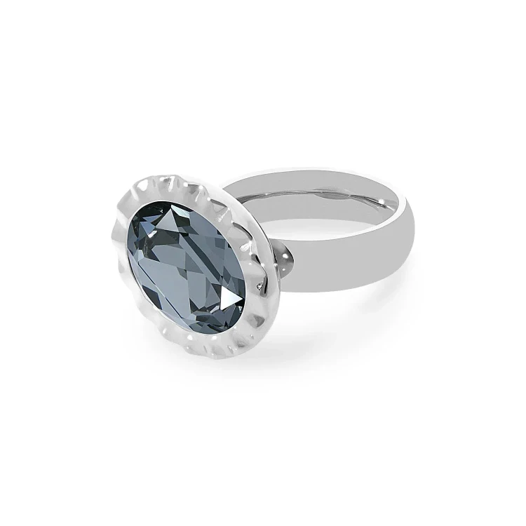 Кольцо Qudo TIVOLA UNICA big (S/P) Crystal silver night 54 687529