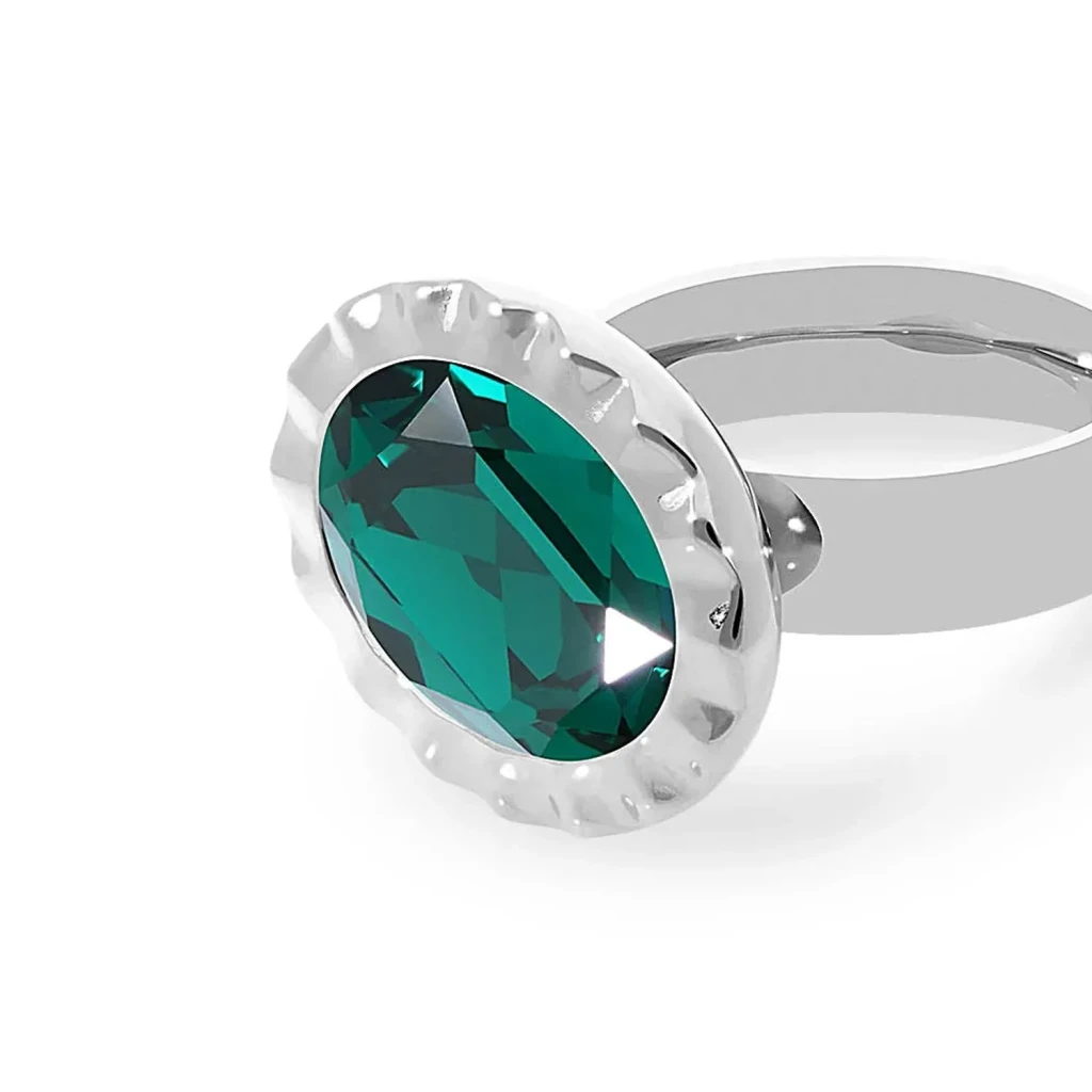 Кольцо Qudo TIVOLA UNICA big (S/P) Emerald 56 686936