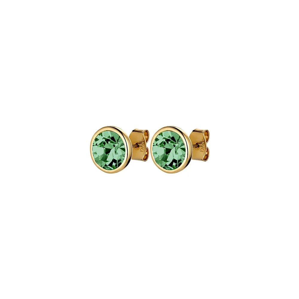 Пусеты DIA SG LEAF GREEN 420001 G/G