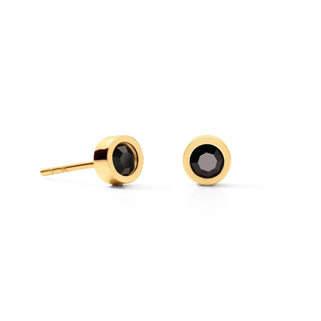 Пусеты Coeur de Lion Black-Gold 0227/21-1316