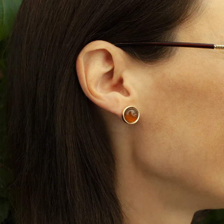 Fiore Luna Пусеты TIGER EYE LE1110 BR/G