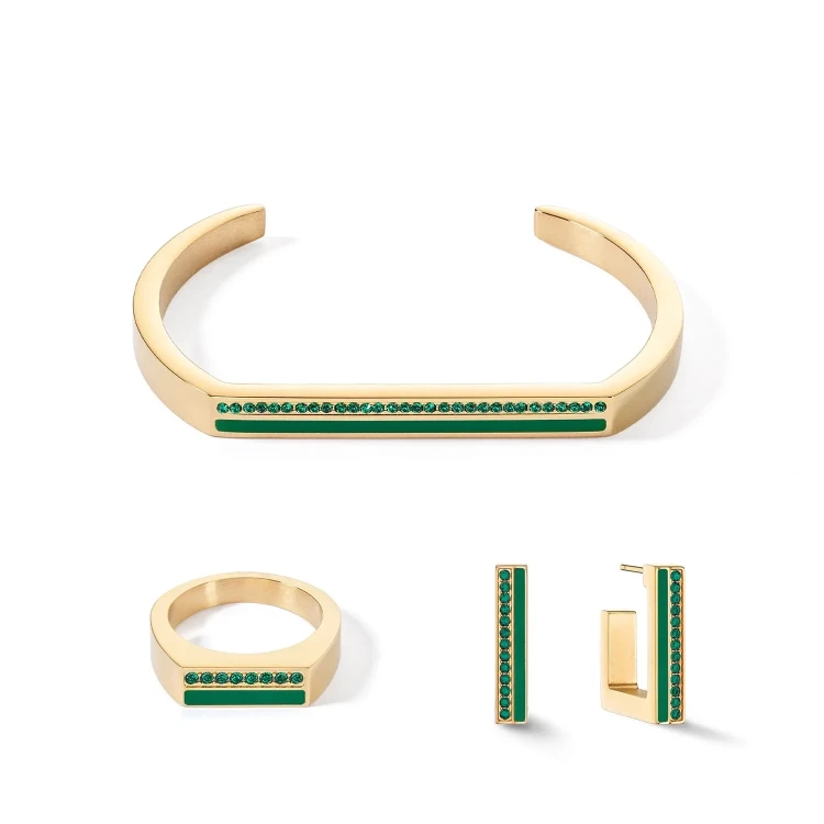 Браслет Coeur de Lion Dark Green-Gold 18 0133/32-0549 18