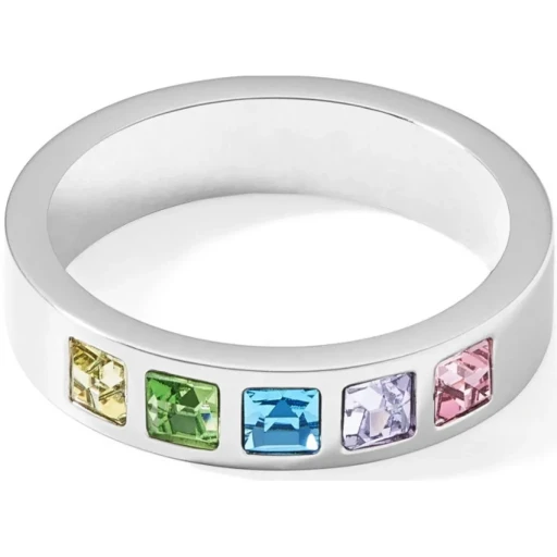 Кольцо Coeur de Lion Multi-Pastel-Silver 16,5 0130/40-1580 52