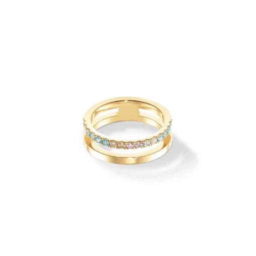 Кольцо Coeur de Lion Multicolour Pastel Gold 0136/40-1590 56