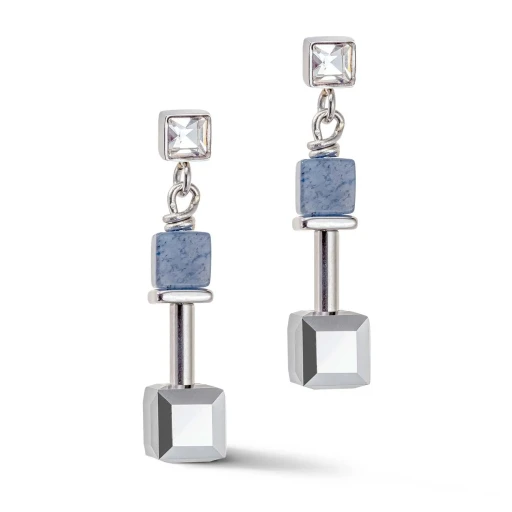 Пусеты COEUR DE LION Silver-blue 5074/21-0700