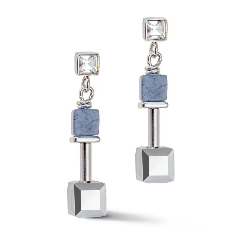 Пусеты COEUR DE LION Silver-blue 5074/21-0700
