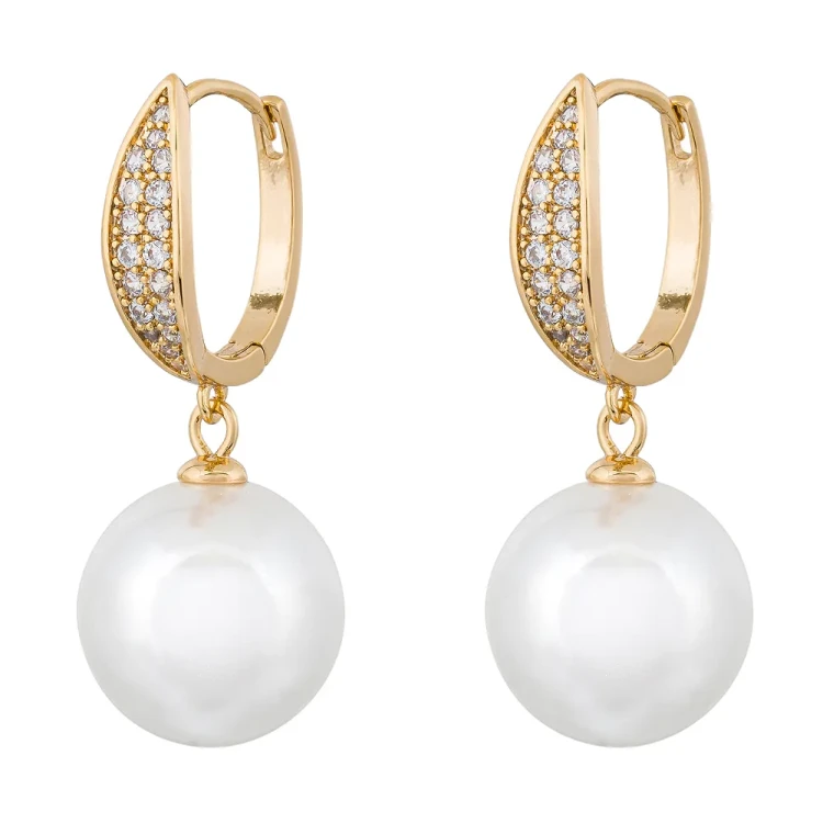 Серьги Fiore Luna WHITE PEARL ABE25386-02 G