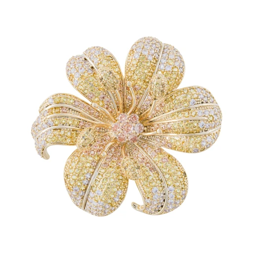 Брошь Fiore Luna ВИОЛА Zircon XR04099 G