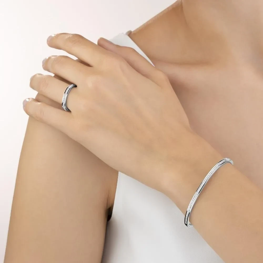 Кольцо Coeur de Lion Crystal-Silver 16.5 мм 0129/40-1817 52