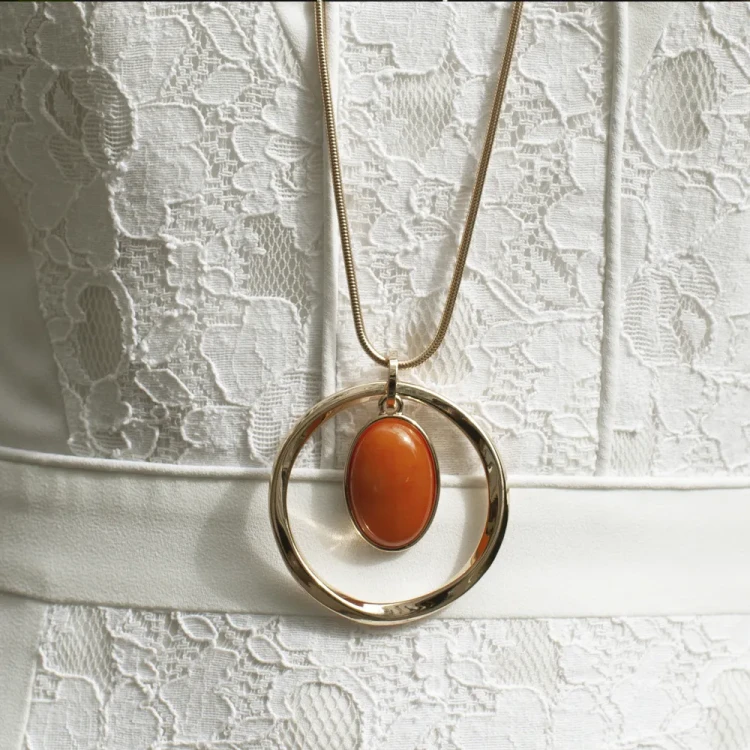 Колье Fiore Luna ORANGE OPAL LN5140 R/G