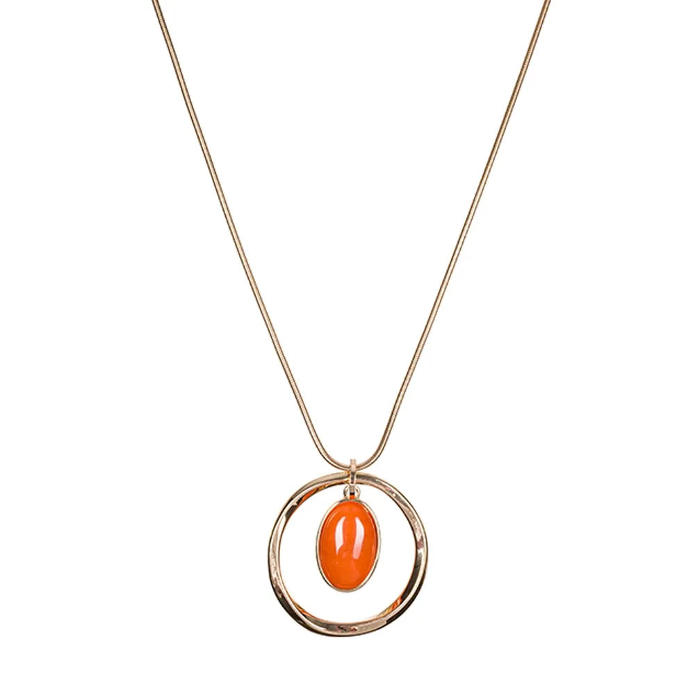 Колье Fiore Luna ORANGE OPAL LN5140 R/G