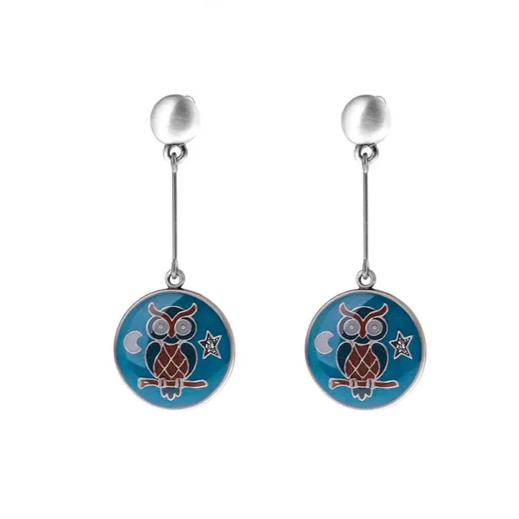 Серьги Clara Bijoux Совы A35535-25 BR