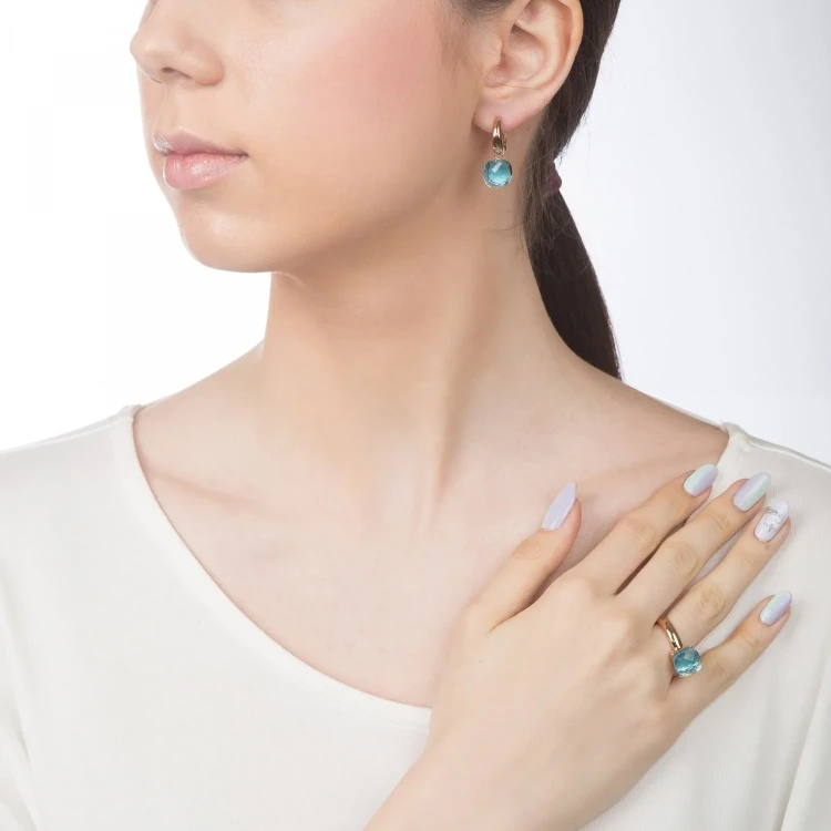 Кольцо Qudo Firenze aqua 16 мм 626021 BL/RG