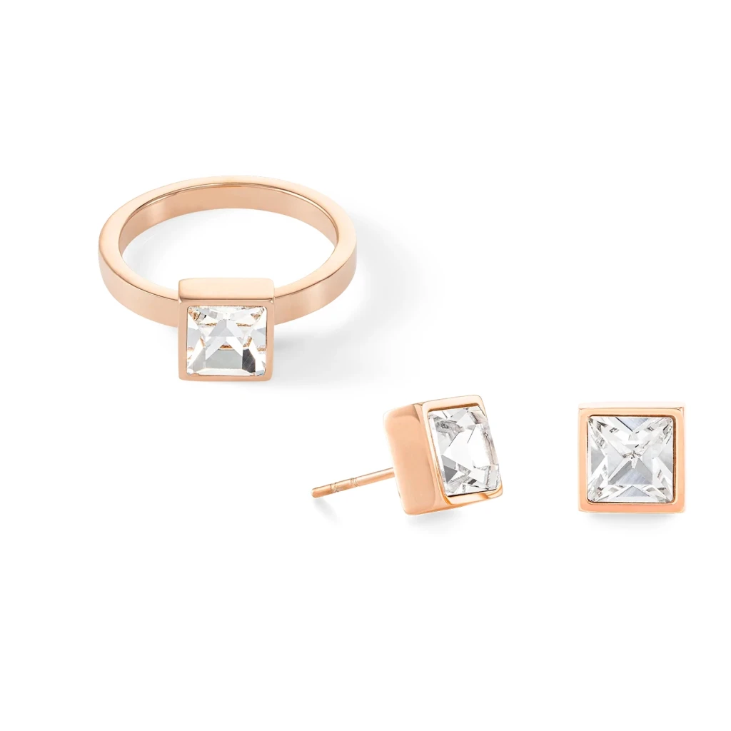 Кольцо Coeur de Lion Brilliant Square Rose Gold 0500/40-1822 56