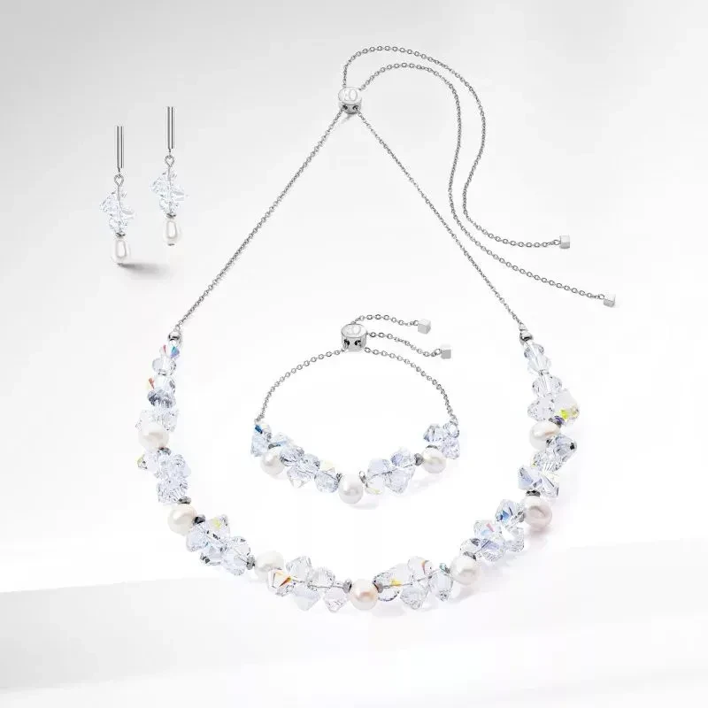 Колье Coeur de Lion White-Silver 1124/10-1417