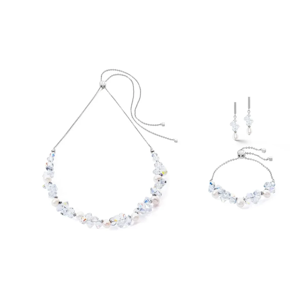 Колье Coeur de Lion White-Silver 1124/10-1417